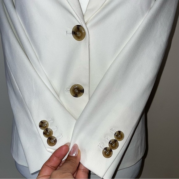 J.Crew Factory Two-button blazer Color White BO095 Size 6 - Picture 6 of 15